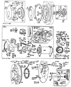 Electric Starters,rewind Diagram and Parts List for 302437-0145-XX  Briggs and Stratton Engine